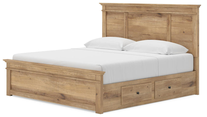 Makidern Tan King Panel Storage Bed - PCB1170B15