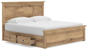 Makidern Tan King Panel Storage Bed - PCB1170B15