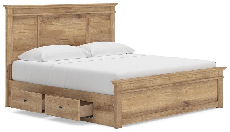Makidern Tan King Panel Storage Bed - PCB1170B15