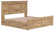Makidern Tan King Panel Storage Bed - PCB1170B17