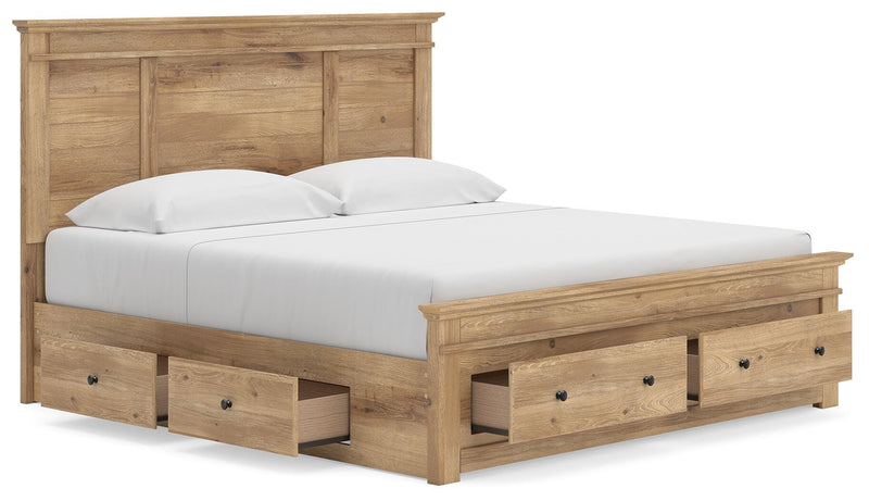 Makidern Tan King Panel Storage Bed - PCB1170B17