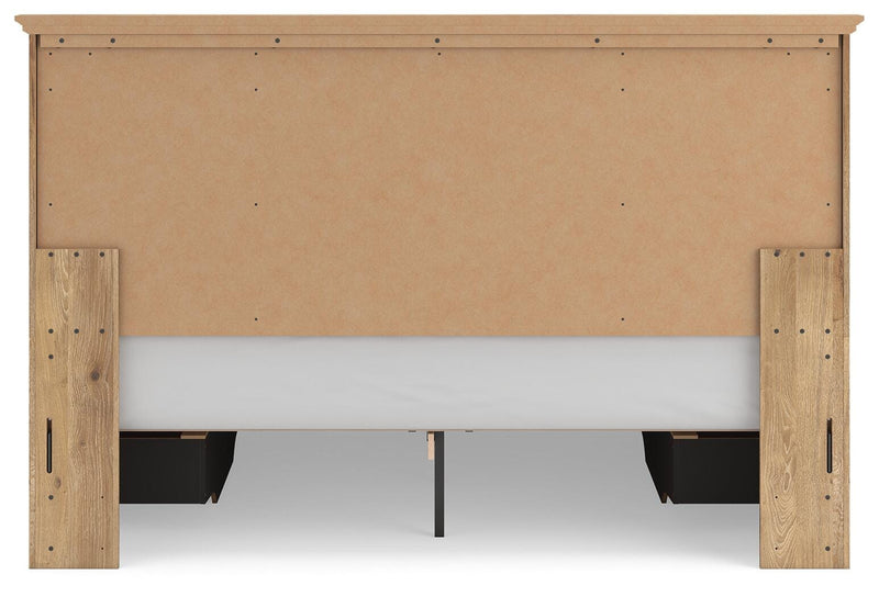 Makidern Tan King Panel Storage Bed - PCB1170B17
