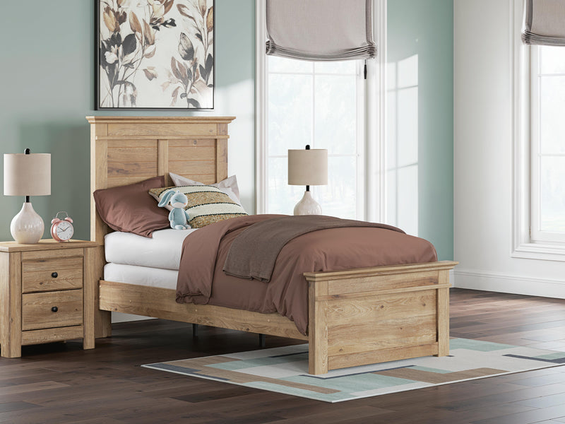 Makidern Tan Twin Panel Bed - PCB1170B18