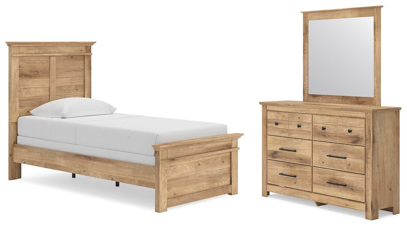 Makidern Twin Panel Bed, Dresser and Mirror - PCB1170B20