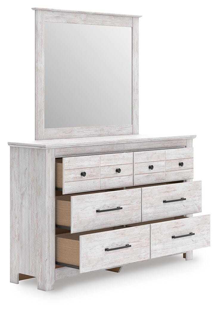 Makidern Twin Panel Bed, Dresser and Mirror - PCB1171B20