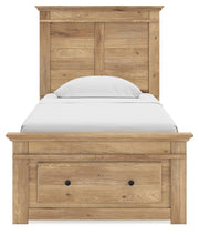 Makidern Twin Panel Storage Bed, Dresser and Mirror - PCB1170B24