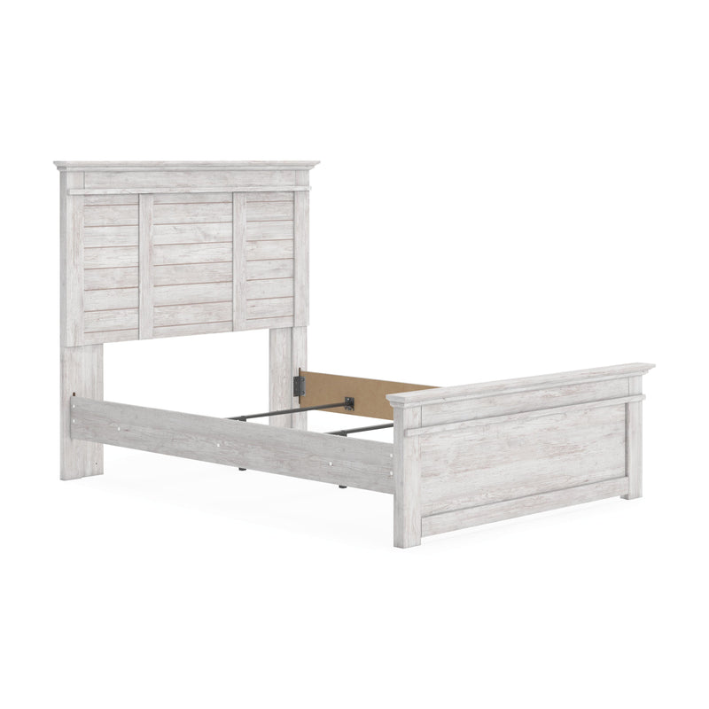 Makidern Whitewash Full Panel Bed - PCB1171B19