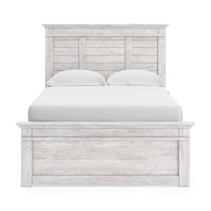 Makidern Whitewash Full Panel Bed - PCB1171B19