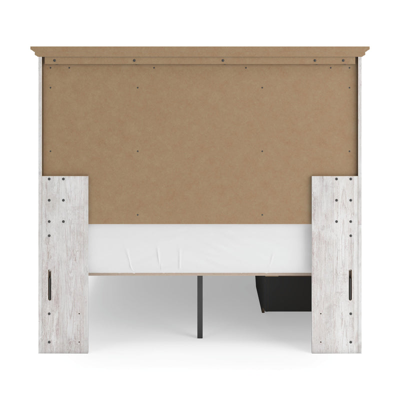 Makidern Whitewash Full Panel Bed with Storage - PCB1171B27