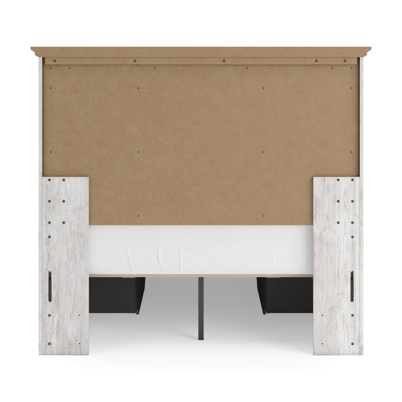 Makidern Whitewash Full Panel Bed with Storage - PCB1171B31