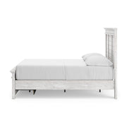 Makidern Whitewash Full Panel Bed with Storage - PCB1171B35
