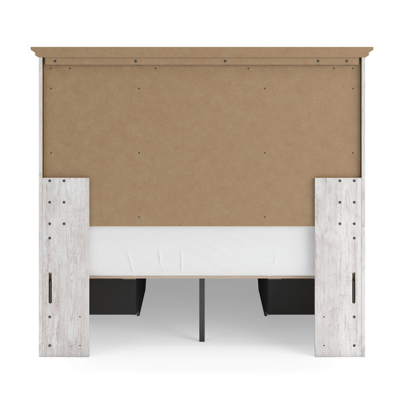 Makidern Whitewash Full Panel Bed with Storage - PCB1171B39