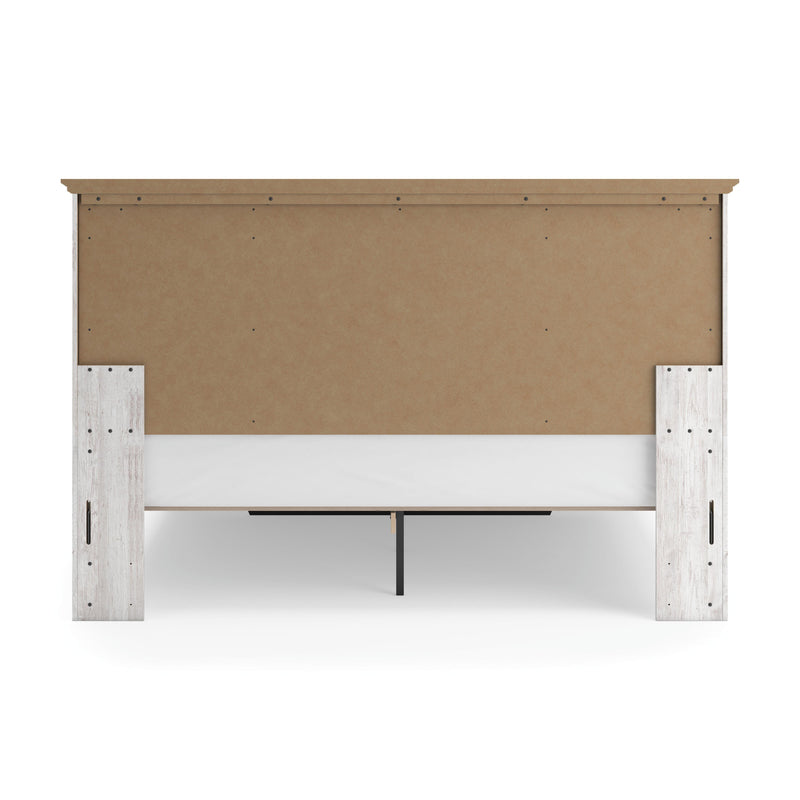 Makidern Whitewash King Panel Storage Bed - PCB1171B12