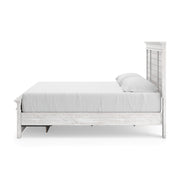 Makidern Whitewash King Panel Storage Bed - PCB1171B12