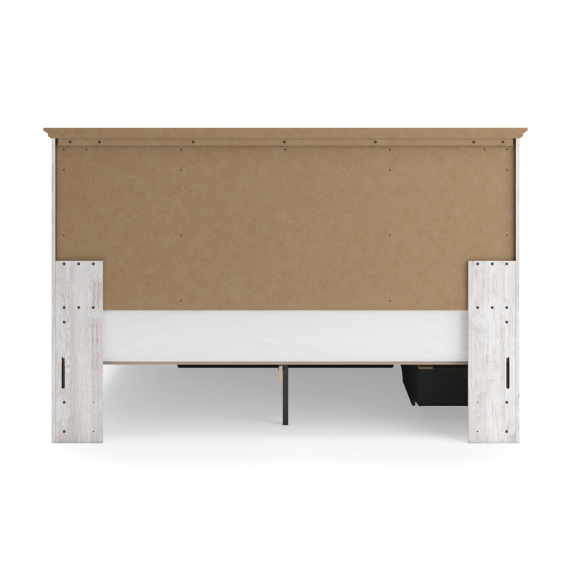 Makidern Whitewash King Panel Storage Bed - PCB1171B14