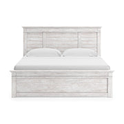 Makidern Whitewash King Panel Storage Bed - PCB1171B17