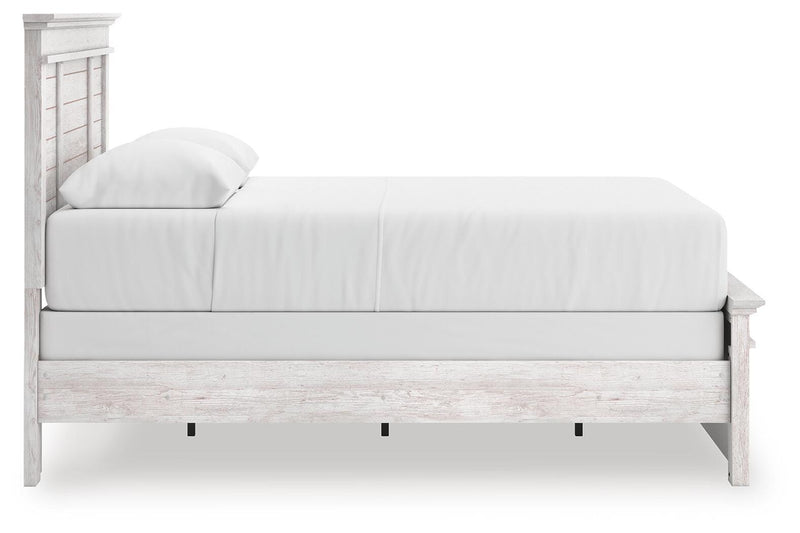 Makidern Whitewash Queen Panel Bed - PCB1171B2