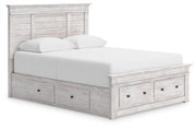 Makidern Whitewash Queen Panel Storage Bed - PCB1171B10