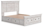 Makidern Whitewash Queen Panel Storage Bed - PCB1171B10