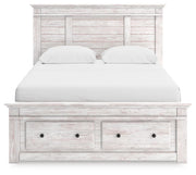 Makidern Whitewash Queen Panel Storage Bed - PCB1171B10