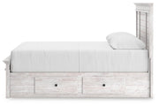 Makidern Whitewash Queen Panel Storage Bed - PCB1171B10