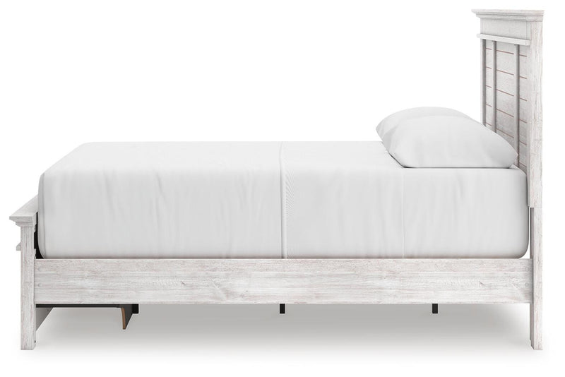 Makidern Whitewash Queen Panel Storage Bed - PCB1171B4