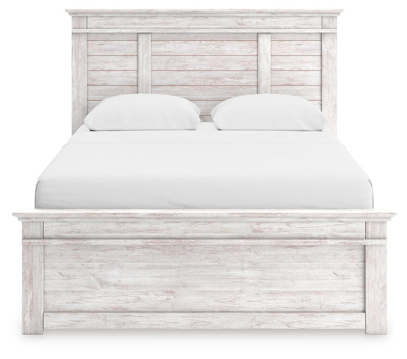 Makidern Whitewash Queen Panel Storage Bed - PCB1171B7