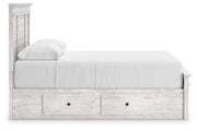 Makidern Whitewash Queen Panel Storage Bed - PCB1171B7