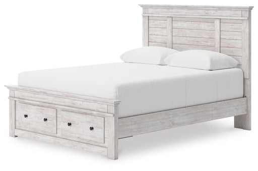 Makidern Whitewash Queen Panel Storage Bed - PCB1171B9