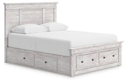 Makidern Whitewash Queen Panel Storage Bed - PCB1171B9