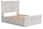 Makidern Whitewash Queen Panel Storage Bed - PCB1171B9