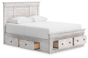 Makidern Whitewash Queen Panel Storage Bed - PCB1171B9
