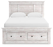 Makidern Whitewash Queen Panel Storage Bed - PCB1171B9