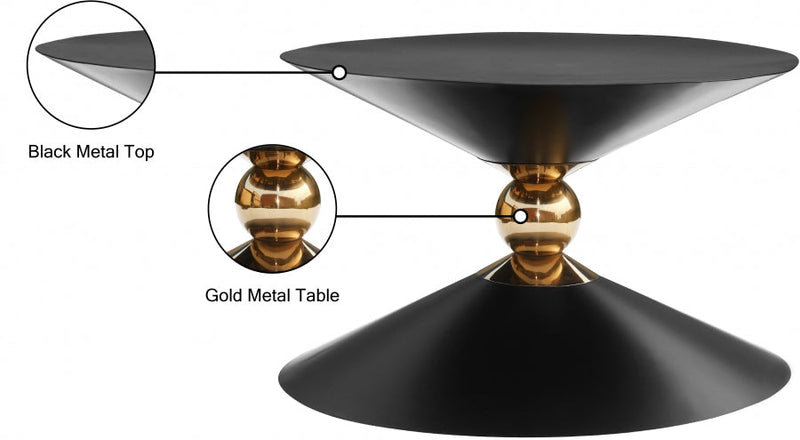 Malia Iron Coffee Table in Black - 289-CT