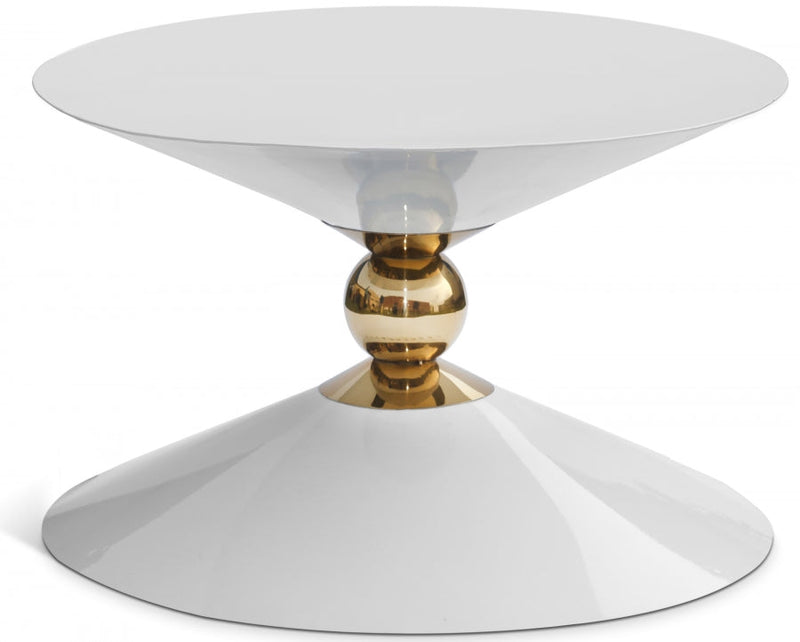 Malia Iron Coffee Table in White - 288-CT
