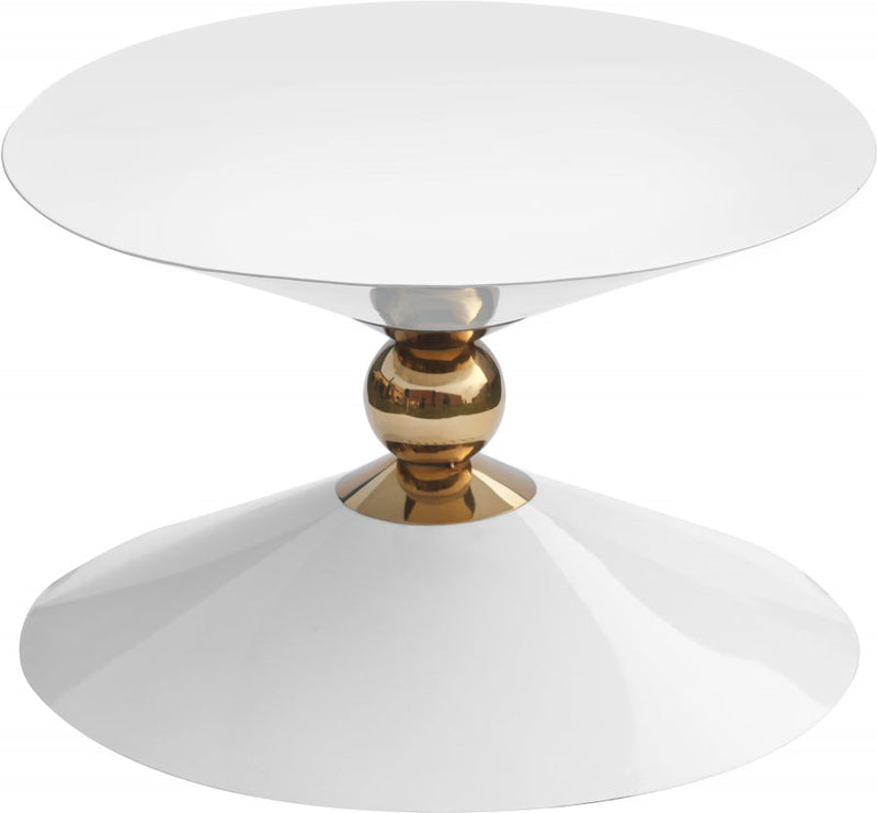 Malia Iron Coffee Table in White - 288-CT