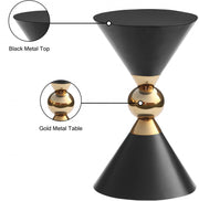 Malia Iron End Table in Black - 289-ET