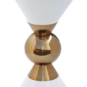 Malia Iron End Table in White - 288-ET