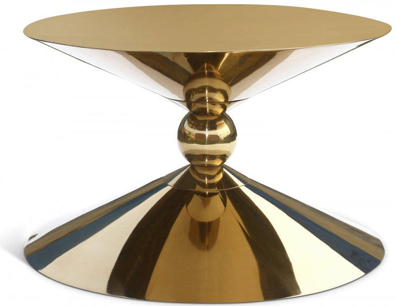Malia Stainless Steel Coffee Table in Gold - 290-CT