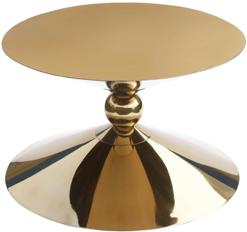 Malia Stainless Steel Coffee Table in Gold - 290-CT
