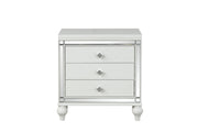 Malibu - 3 Drawers White Nightstand - B234-N