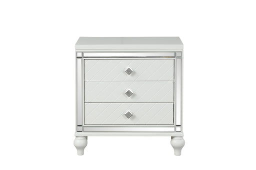 Malibu - 3 Drawers White Nightstand - B234-N