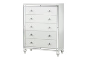 Malibu - 5 Drawers White Chest - B234-C-S