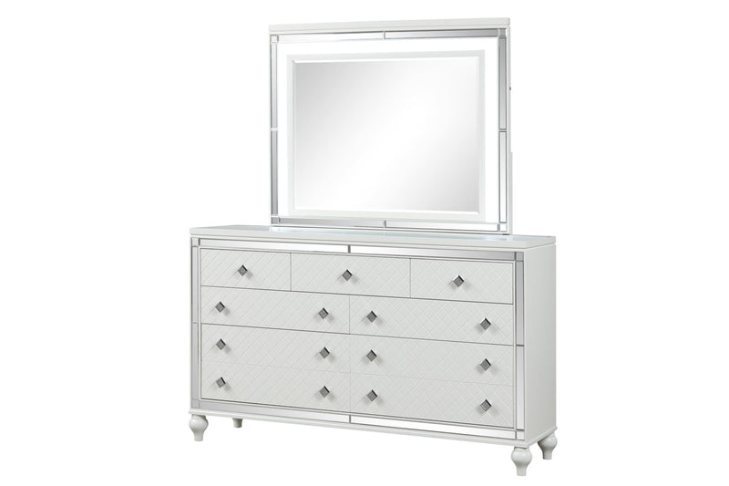 Malibu - White Mirror with LED Light - B234-M