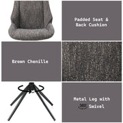Malika Side Chair w/Swivel (Set-2) - DN03596