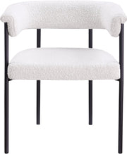 Malin Boucle Fabric Upholstered Dining Chair in Cream, Set of 2 - 410Cream-C
