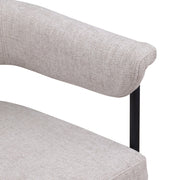 Malin Linen Textured Fabric Upholstered Dining Chair in Taupe, Set of 2 - 420Taupe-C