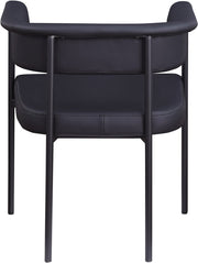 Malin Vegan Leather Upholstered Dining Chair in Black, Set of 2 - 427Black-C