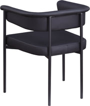 Malin Vegan Leather Upholstered Dining Chair in Black, Set of 2 - 427Black-C