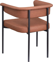 Malin Vegan Leather Upholstered Dining Chair in Cognac, Set of 2 - 427Cognac-C